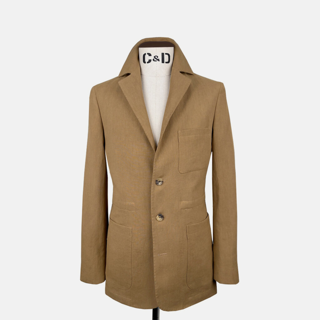 Worker Jacket in Tobacco Linen