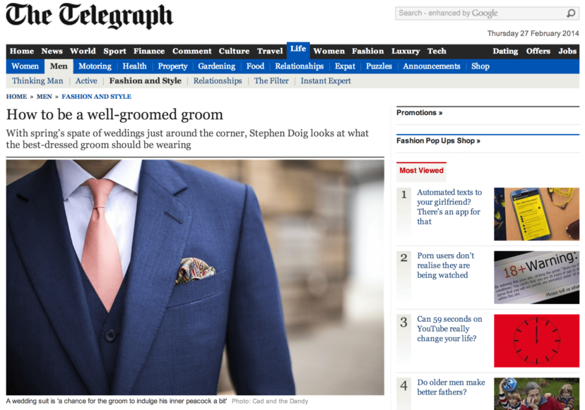 cad and the dandy in the telegraph newspaper