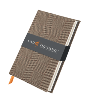 menswear-accessories-cloth-bound-notebook-brown-prince-of-wales-1 Cad & The Dandy Cloth Bound Prince of Wales Notebook