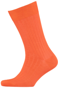 menswear-socks-cotton-ribbed-orange-1 Cad & The Dandy Cotton Ribbed Orange Socks