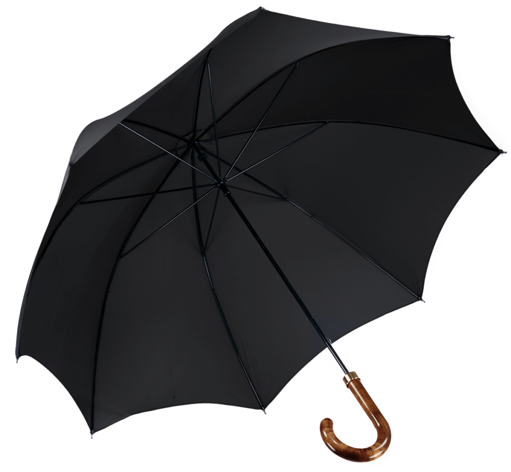 menswear-accessories-walking-umbrella-black-1 Cad & The Dandy Walking Umbrella in Black