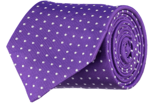 menswear-accessories-tie-silk-sky-purple-white-spots-1 Cad & The Dandy Silk Purple and White Spotted Tie