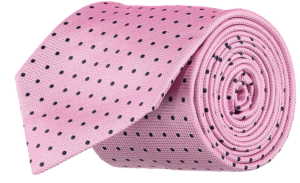 menswear-accessories-tie-silk-pink-navy-spots-1 Cad & The Dandy Silk Pink and Navy Spotted Tie