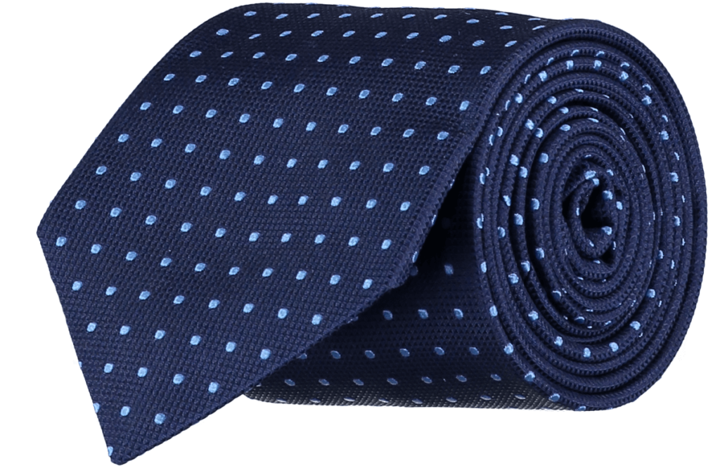 menswear-accessories-tie-silk-navy-sky-blue-spots-1 Cad & The Dandy Silk Blue Spotted Tie