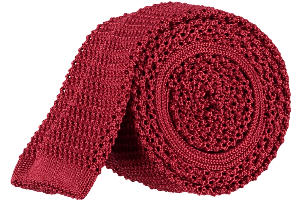 menswear-accessories-unlined-knitted-tie-bright-red-1 Cad & The Dandy Unlined Knitted Tie in Bright Red