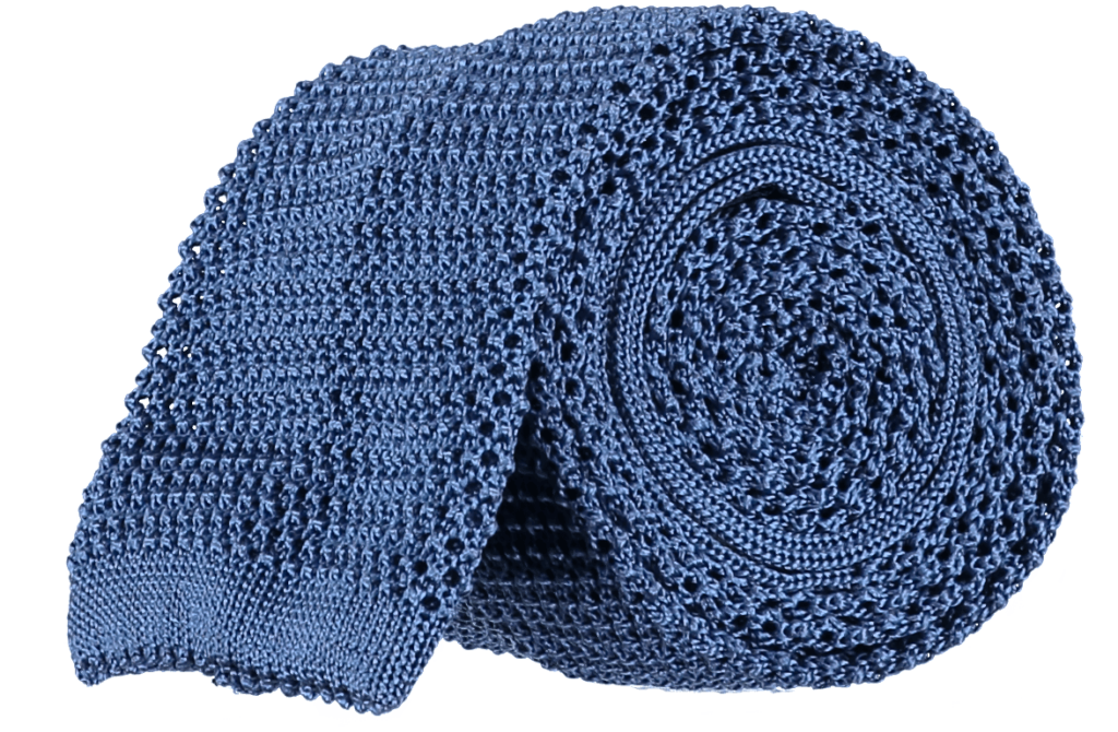 menswear-accessories-unlined-knitted-tie-sky-blue-1 Cad & The Dandy Unlined Knitted Tie in Sky Blue