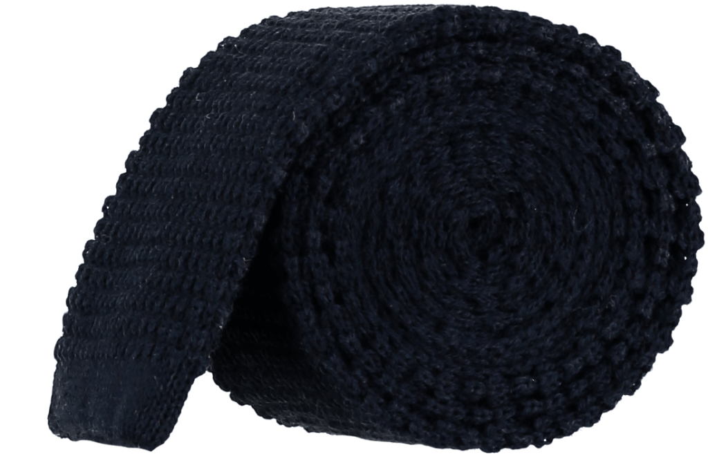 menswear-accessories-knitted-tie-navy-blue-1 Cad & The Dandy Knitted Tie in Navy