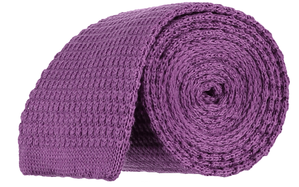 menswear-accessories-knitted-tie-dark-lilac-1 Cad & The Dandy Knitted Tie in Dark Lilac