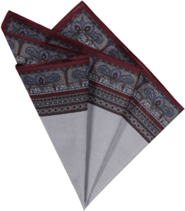 cotton-pocket-square-grey-paisley-border cotton-pocket-square-grey-paisley-border