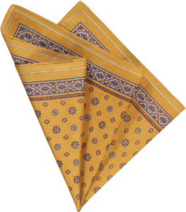 cotton-pocket-square-mustard-foulard cotton-pocket-square-mustard-foulard