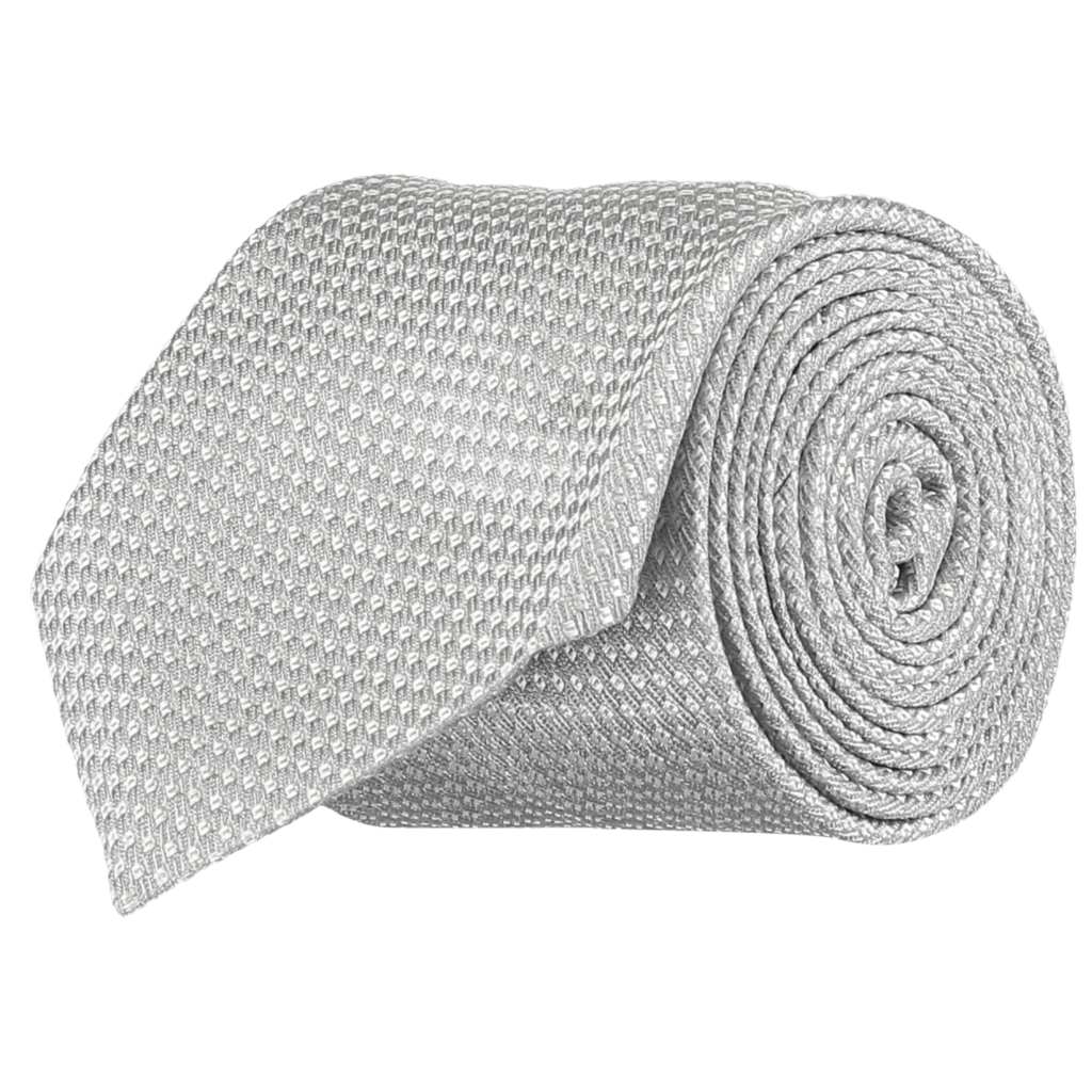 Italian-Silk-Tie-Silver-0097-Rolled Italian-Silk-Tie-Silver-0097-Rolled