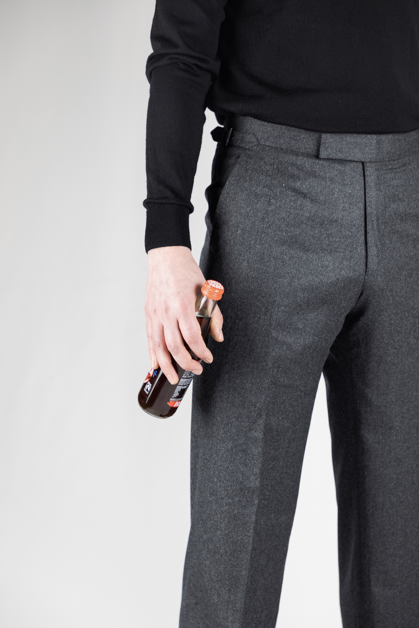 Flannel Trousers in Charcoal - Cad 