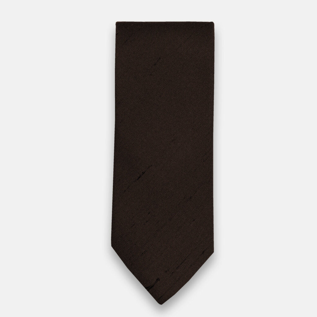 Deep Brown Shantung Tie