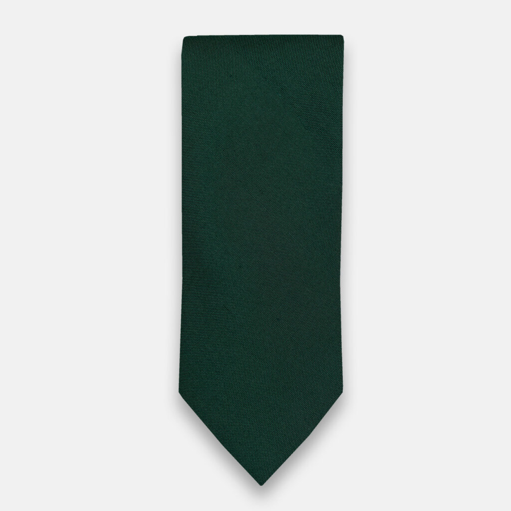 Deep Green Shantung Tie