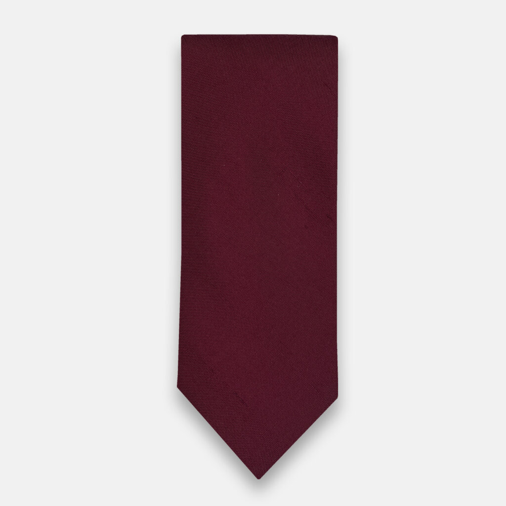 Deep Red Shantung Tie