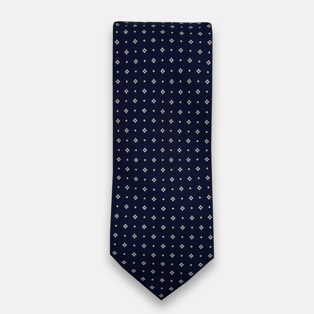 Navy Micro Dot Tie