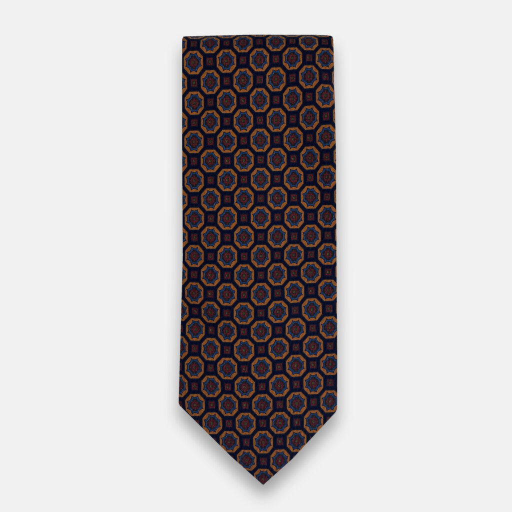 Orange & Navy Madder Tie